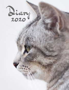 Diary 2020: Cat Lovers Diary, Week to View Organiser: Pocket Paperback Notebook Style With Priorities & To Do List Planner, Grey