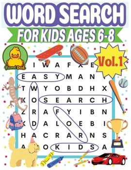 Paperback Word Search for Kids Ages 6-8 Vol1 by Round Duck: 120 Word Search Games for Kids Ages 6, 7, 8, Years Old 1st Grade, 2nd Grade Learn the Alphabet, Impr Book