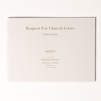 Misc. Supplies Church Letter Request Forms - Perforated (Book of 50): Form Rcl Book
