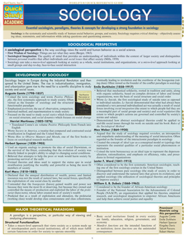 Misc. Sociology: Quickstudy Laminated Reference Guide Book