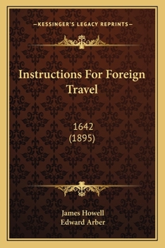 Paperback Instructions For Foreign Travel: 1642 (1895) Book