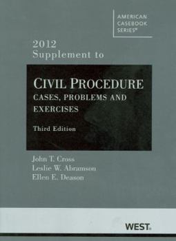 Paperback Civil Procedure, Cases, Problems and Exercises, 3D, 2012 Supplement Book