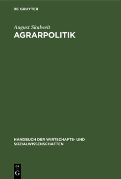 Hardcover Agrarpolitik [German] Book