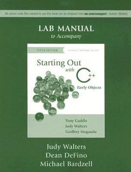 Paperback Starting Out with C++ Lab Manual: Early Objects Book