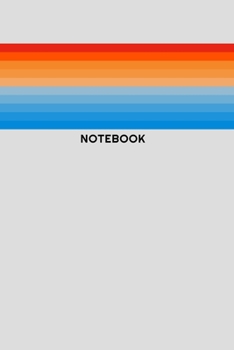 Paperback Notebook: Vintage Retro Rainbow Lined Paper Composition Journal Great for Writing Down Daily Notes and Diary - 120 Lined Pages, Book