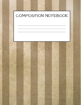 Paperback Composition Book: Stripes Cover for Kids Military Families, Elementary School Wide Ruled 120 Pages Book