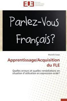Paperback Apprentissage/acquisition du fle [French] Book