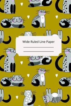 Paperback This Sleep Cat Theme Wide Ruled Line Paper Book