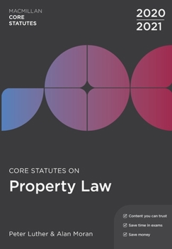 Paperback Core Statutes on Property Law 2020-21 Book