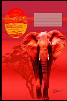 Paperback Elefant: A5 Liniertes Schreibheft Für Schüler Und Lehrer [German] Book