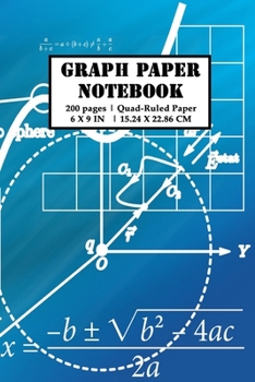 Graph Paper Notebook: 200 pages (100 sheets) 5x5 Composition Grid Planner | Sky Blue Sphere Theme | Quad-Ruled | 6x9 Sized