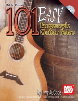 Spiral-bound 101 Easy Fingerstyle Guitar Solos [With CD] Book