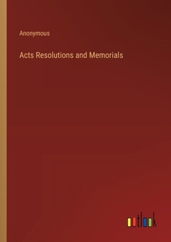 Paperback Acts Resolutions and Memorials Book