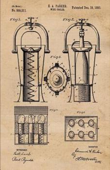 Wine Folly Tasting Journal: Wine Cooler Patent Record Keeping Notebook Organizer Diary Tracker Log Book for Wine Lovers 120 Wine Review Pages