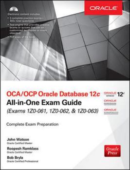 Hardcover OCA/OCP Oracle Database 12c All-In-One Exam Guide (Exams 1Z0-061, 1Z0-062, & 1Z0-063) Book