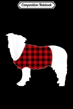 Composition Notebook: AUSTRALIAN SHEPHERD BORDER COLLIE Christmas Red Plaid  Journal/Notebook Blank Lined Ruled 6x9 100 Pages