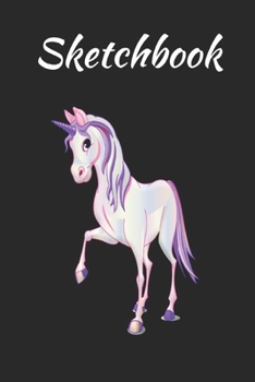 Sketch book: Cute Unicorn Kawaii Sketchbook for Girls Blank Paper for Drawing, Doodling or Learning to Draw, Sketch Books For Kids [120 pages | dotted paper | 6 x 9 inch | Soft Cover]