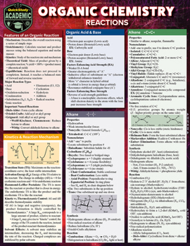 Misc. Organic Chemistry Reactions: Quickstudy Laminated Reference Guide Book