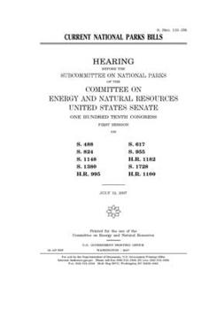 Paperback Current national parks bills Book