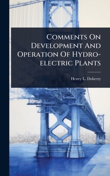 Hardcover Comments On Development And Operation Of Hydro-electric Plants Book