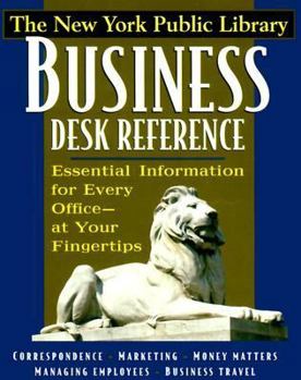 Hardcover The New York Public Library Business Desk Reference Book