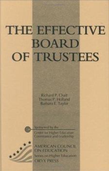 Paperback The Effective Board of Trustees Book