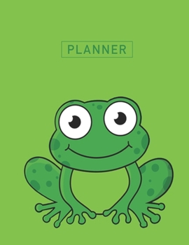 Paperback Planner: Cartoon Frog 2 Year Weekly Planning Organizer - 2020 - 2021 - January 20 - December 21 - Writing Notebook - Productive Book