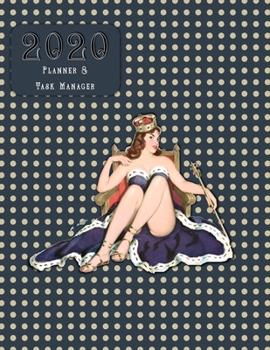 2020 Planner & Task Manager: Ideal Gift For Women Entrepreneurs & Homemakers ~ Feminine Blue Polka Dot Diary With Additional Monthly Notes, Contacts, Password Logs & Habit Tracker