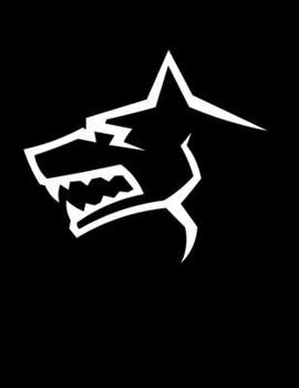 White Wolf Notebook: Plain Black Journal with Tribal Wolf Head| Alpha Wolf Tattoo Silhouette Notes | 120 Pages, Large Size 8.5 x 11 inches