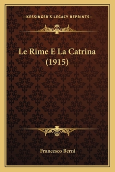 Paperback Le Rime E La Catrina (1915) [Italian] Book