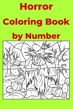 Paperback Horror Coloring Book by Number Book