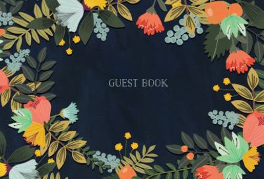 Hardcover Guest Book: Modern Floral Edition Book