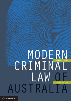 Paperback Modern Criminal Law of Australia Book