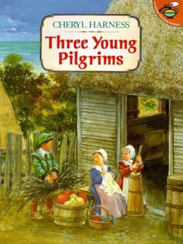 Paperback Three Young Pilgrims Book