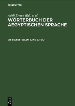 Hardcover Die Belegstellen, Band 2, Teil 1 [German] Book