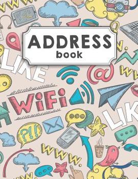 Paperback Address Book: Large Print Address Book Over 300+ For Record and Organizer Contact - Social Doodle Book