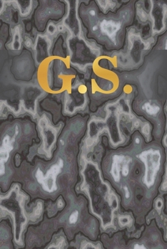 Paperback G.S.: 6" x 9" Executive Style Notebook with 100 Blank CREAM COLORED Lined Interior Pages. Gold Monogrammed Two Initials on B Book