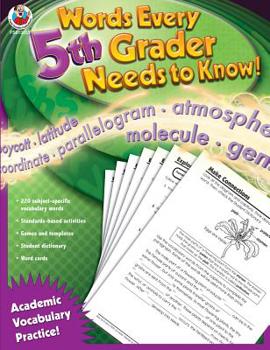 Paperback Words Every Fifth Grader Needs to Know!: Academic Vocabulary Practice Book