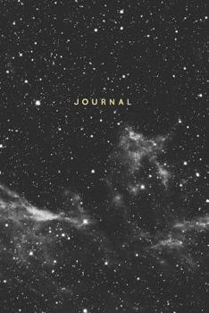 Paperback Journal: College Ruled Notebook - 120 Pages - Watercolor Universe Black + White Book