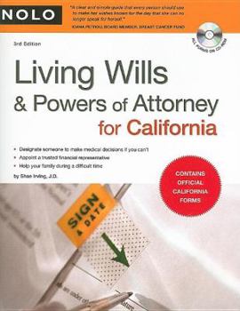 Paperback Living Wills & Powers of Attorney for California [With CDROM] Book