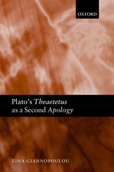 Hardcover Plato's Theaetetus as a Second Apology Book
