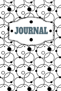 Paperback Geometric Black Circles and Dots Designer Journal Notebook Book