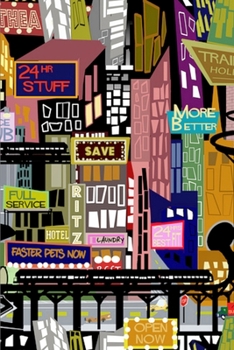 Paperback Retro City Blank Pages Sketchbook Book