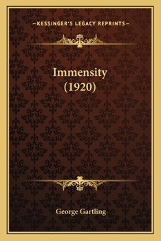 Paperback Immensity (1920) Book