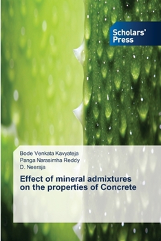 Paperback Effect of mineral admixtures on the properties of Concrete Book