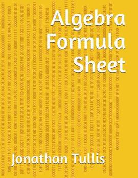 Paperback Algebra Formula Sheet Book