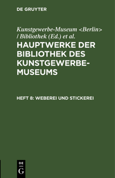 Hardcover Weberei Und Stickerei [German] Book