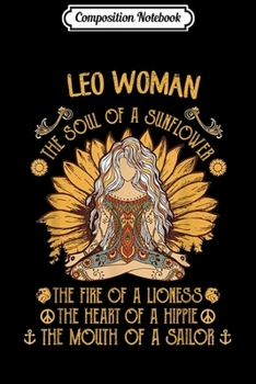 Paperback Composition Notebook: Leo WomanThe Soul Of A Sunflower Journal/Notebook Blank Lined Ruled 6x9 100 Pages Book