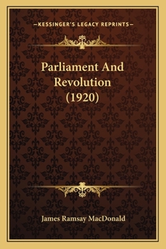Paperback Parliament And Revolution (1920) Book