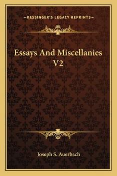 Paperback Essays And Miscellanies V2 Book